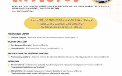 Presentazione progetto INVICTUS – Inclusione, formazione e partecipazione civica a Bronte