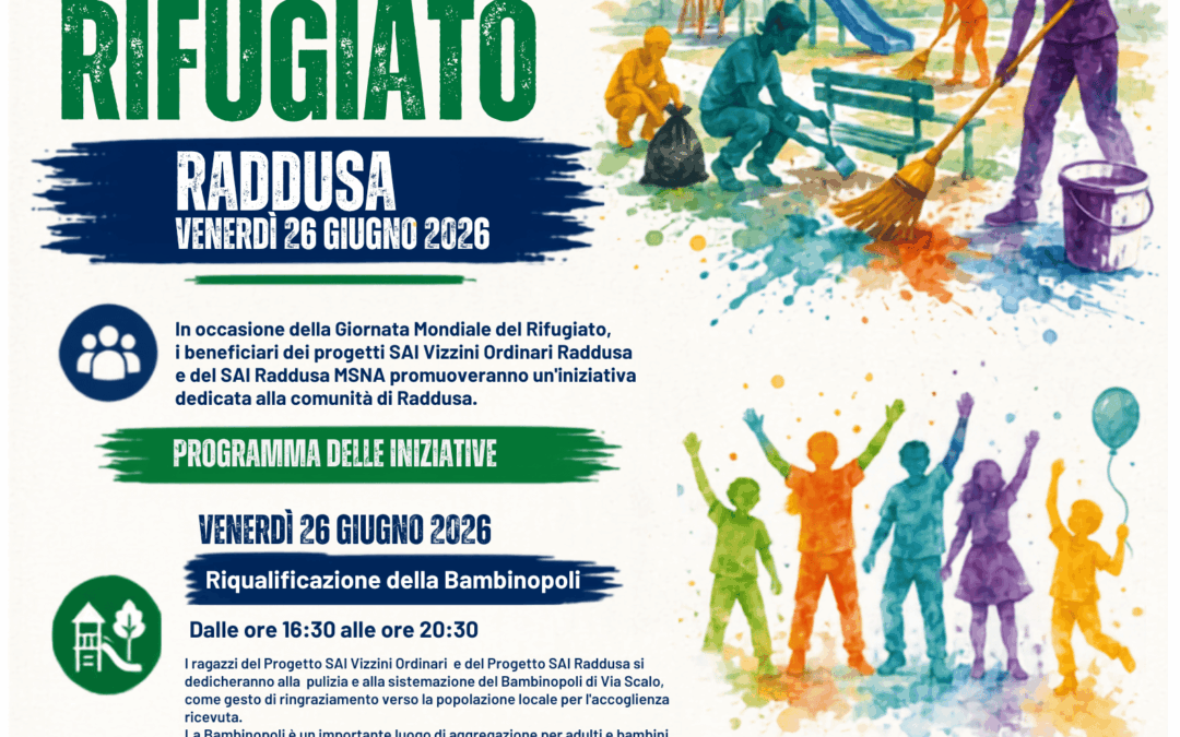 Raddusa celebra la Giornata Mondiale del Rifugiato 2026 con iniziative dedicate alla comunità, alla cura degli spazi comuni e alla condivisione