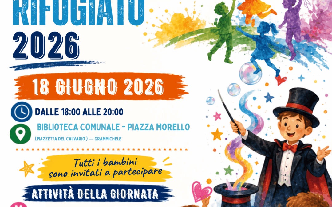 Grammichele celebra la Giornata Mondiale del Rifugiato 2026 con un’iniziativa dedicata ai bambini e alla comunità